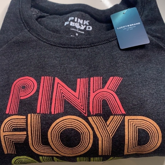 Lucky Brand Pink Floyd Rainbow Graphic crewneck long sleeve pullover top - Picture 10 of 10